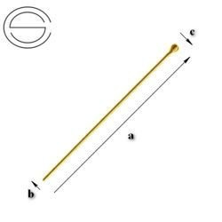 SKPZ-20/0,5 Szpilka z kulką Srebro 925 POZŁACANE