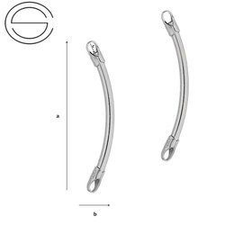 RLW-2/30 Rurka wykończona - łuk 30 mm Srebro 925