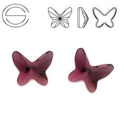 2854 MM 8 Swarovski Butterfly AMETHYST F