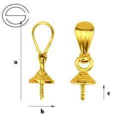 KWZ-62 Bail Silver 925 GOLD PLATED