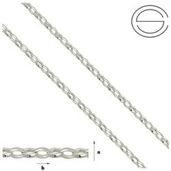 Rolo RP 116 Sterling Silver 925 Silver Chain for Jewelry Making RHODIUM PLATED