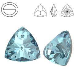 4799 MM 14 Swarovski Triangle AQUAMARINE F