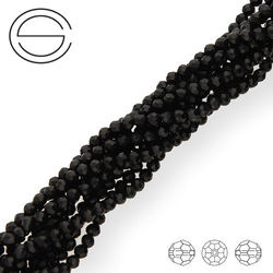 KN-RF-3,0 ONBL Natural stone - round faceted - BLACK ONYX