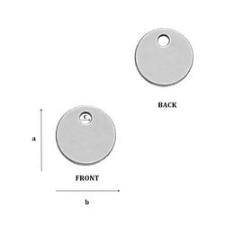 CL-210 Circle Pendant 5,0 mm Sterling SIlver 925