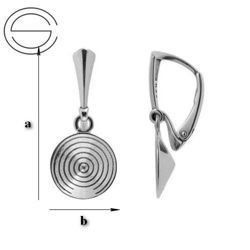 BBA-14 Leverbacks for 1122 Rivoli 14mm - Earring Hooks - Sterling Silver 925 / gram