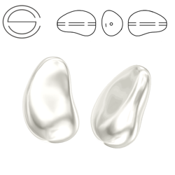 5843 MM 12 Swarovski Baroque Drop Pearl WHITE