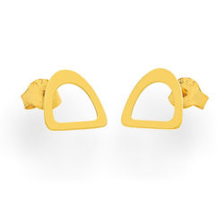 SZTz-414 Stirrup earrings sterling silver 925 gold plated