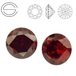 RD II MM 9 Cyrkonia (Cubic zircon) DARK GARNET