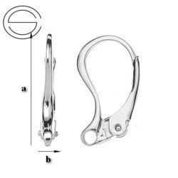 BAP-4 Leverbacks - Earring Hooks - Sterling Silver 925 Rhodium Plated