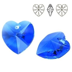 6228 MM 14 Swarovski XILION Heart SAPPHIRE