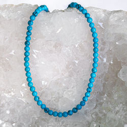 KN-RS-2,0 MAG TUR Natural stone - round smooth - TURQUOISE MAGNESITE 10 pcs.