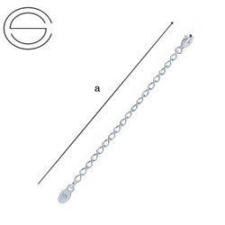 P-CL-639 Łańcuszek PRZEDŁUŻKA 5cm Srebro pr. 925