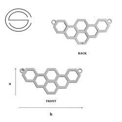 CL-470 HONEYCOMB Pendant 32,0 mm Sterling Silver 925