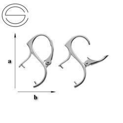 BA-26/10 Leverbacks for 10 mm Ball Beads - Earring Hooks - Sterling Silver 925