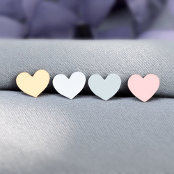 SZTp-238B Silver heart 7mm earrings 925 silver rhodium