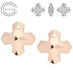6867 MM 18 Swarovski Greek Cross ROSE GOLD ROGL 2x