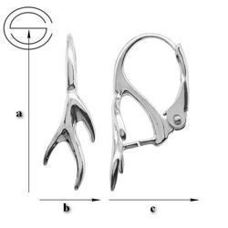BA-39 Leverbacks for Crystals from Swarovski - Earring Hooks - Sterling Silver 925