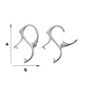 BA-26/10 Leverbacks for 10 mm Ball Beads - Earring Hooks - Sterling Silver 925