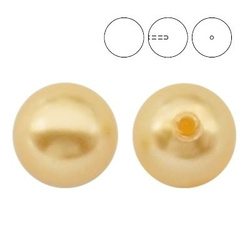 PRECIOSA 131-10-012 Round Pearl Maxima 1/2H 12 mm GOLD 1 pkg. = 45 pcs.
