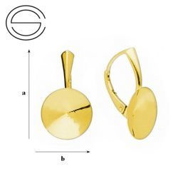 BBAZ-43/14 Leverbacks English Silver 925 GOLD PLATED