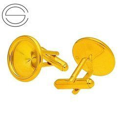 MTZ-73/14 Cufflinks setting Silver 925 GOLD PLATED
