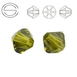 5328 MM 4 Swarovski XILION Bicone OLIVINE