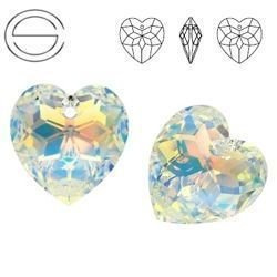 6215 MM 18 Swarovski Heart Crystal AB