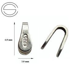 FP-3 Końcówki z lutem 3 mm Srebro 925 2 szt.