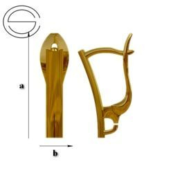 BKZ-8 Snap Earrings Silver Gold Plated