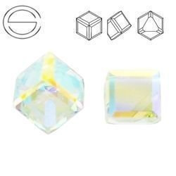 4841 MM 4 Swarovski Cube Crystal AB Z