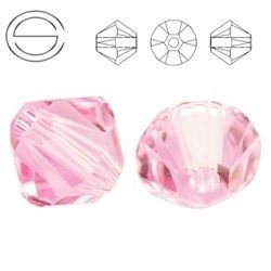 5328 MM 5 Swarovski XILION Bicone LIGHT ROSE