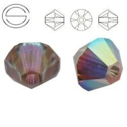 5328 MM 4 Swarovski XILION Bicone SATIN SAT AB