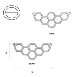 CL-470 HONEYCOMB Pendant 32,0 mm Sterling Silver 925