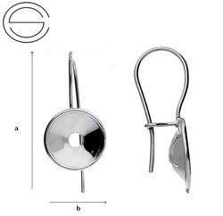 BZ-12 Bigle zamknięte do wklejania Rivoli 1122 12mm Srebro 925 /gram