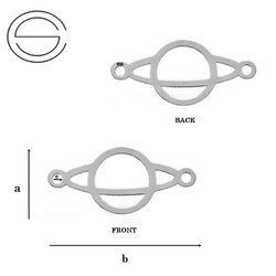 CL-601 Zawieszka PLANETA SATURN 9x18,8 mm pr/ 925