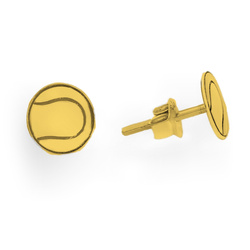 SZT-716 Silver stud earrings TENNIS BALL - SILVER 925