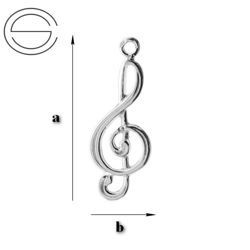 CHA-36 KLUCZ Element do podwieszania Srebro 925
