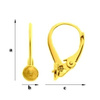 BAZ-17 Leverbacks - Earring Hooks - Sterling Silver 925 Gold Plated