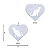 CL-631 Pendant - HEART WITH CAT - Sterling Silver 925