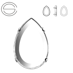 4327/S MM 30 Swarovski Pear-shaped - Rhodium