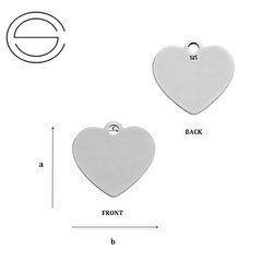 CL-235 HEART Pendant 9,6 x 10,0 mm Sterling Silver 925