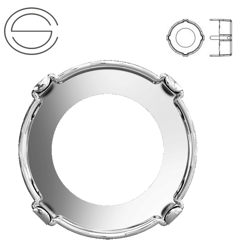 1695/S MM 14 Swarovski Sea Urchin - Rhodium