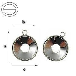 KKB-12 Krawatka do wklejania rivoli 1122 12mm Srebro 925 /gram