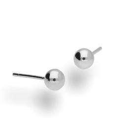 KSK-5 Silver earrings - ball studs 5mm 925
