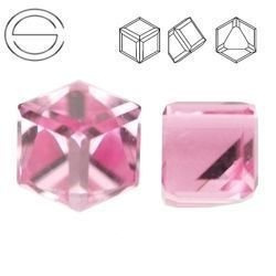4841 MM 4 Swarovski Cube LIGHT ROSE CAL VZ