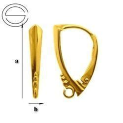 BBAZ-6 Leverbacks Silver Gold Plated