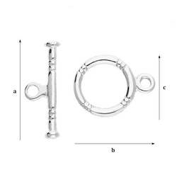 TOG-3 Zapięcie typu Toggle - Srebro pr. 925