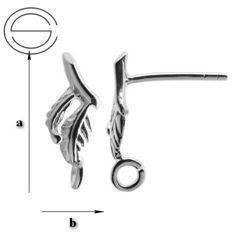 SH-6 STUD EARRING WITH LOOP SILVER 925/GRAM