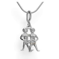 Srebrna zawieszka - ZODIAK - Bliźnięta - pr. 925