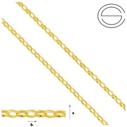 Rolo RZ 116 Sterling Silver 925 Silver Chain for Jewelry Making GOLD PLATED